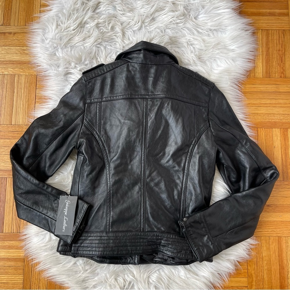 GUISEPPE leather Motorcycle black‎ jacket - Picture 14 of 16